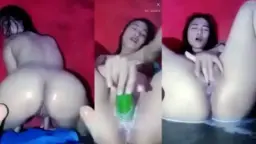 Imel Colmek Pake Timun Jumbo Sampe Muncrat-muncrat Basah Kuyup