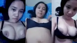 Tante Bh Hitam Bikin Meleleh, Bibir Bawah Basah Keringatan.